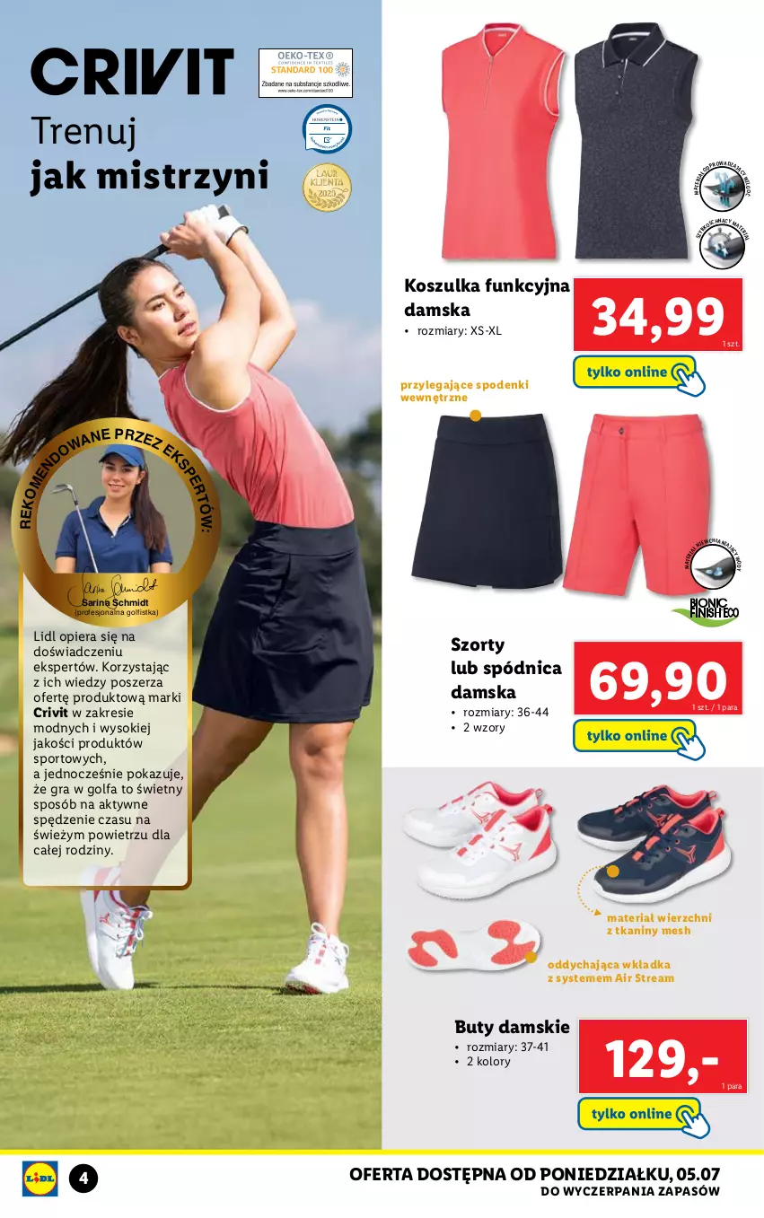 Gazetka promocyjna Lidl - KATALOG SKLEPU ONLINE - ważna 04.07 do 31.07.2021 - strona 4 - produkty: Buty, Fa, Gra, Kosz, Koszulka, Koszulka funkcyjna, LG, Por, Sok, Spódnica, Sport, Szorty