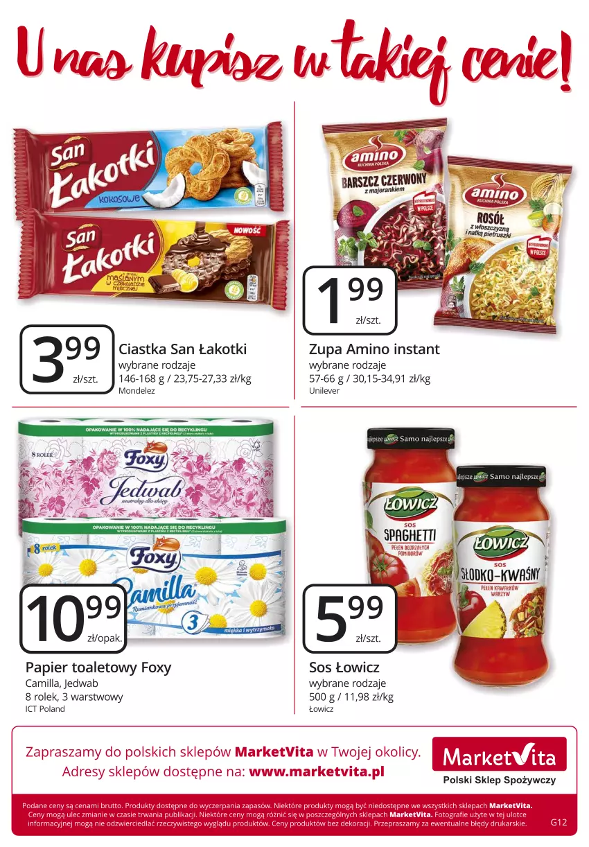 Gazetka promocyjna Market Vita - Gazetka – Marketvita - ważna 27.06 do 06.07.2024 - strona 8 - produkty: Ciastka, Foxy, Kawa, Papier, Papier toaletowy, Sos, Spaghetti, Zupa