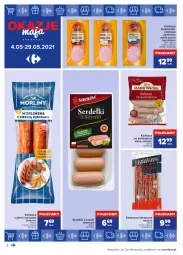 Gazetka promocyjna Carrefour - Gazetka Okazje Maja - Gazetka - ważna od 29.05 do 29.05.2021 - strona 2 - produkty: Kurczak, Krakus, Sok, Ser, BIC, Sokołów, Kiełbasa krakowska, Madej Wróbel, Serdelki, Kiełbasa z piersi kurczaka, Tarczyński, Morliny, Kabanos, Kiełbasa