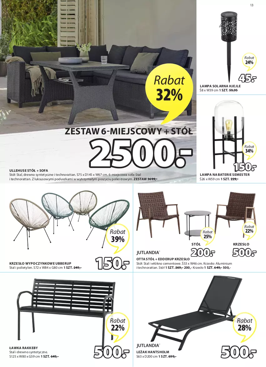 Gazetka promocyjna Jysk - Oferta tygodnia - ważna 16.03 do 29.03.2022 - strona 14 - produkty: Cement, Fa, Krzesło, Lampa, Poduszka, Sofa, Stół