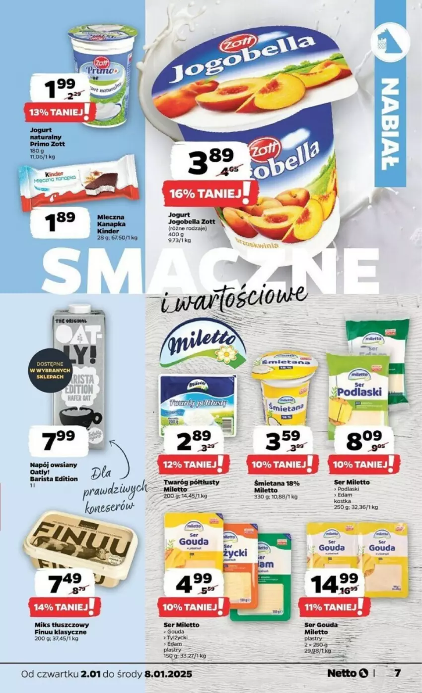 Gazetka promocyjna Netto - ważna 02.01 do 08.01.2025 - strona 20 - produkty: Bell, Bella, Edam, Finuu, Gouda, Jogobella, Jogurt, Podlaski, Ser, Zott