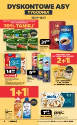 Gazetka promocyjna Netto - Od Poniedziałku - Gazetka - ważna od 15.11 do 15.11.2025 - strona 2 - produkty: Gra, Papier, Parówki, Winiary, Chipsy, Kawa mielona, Kawa, Papier toaletowy, Mleczko, Płyn do płukania, Prima, Mola, Ptasie mleczko, Pringles, Lenor