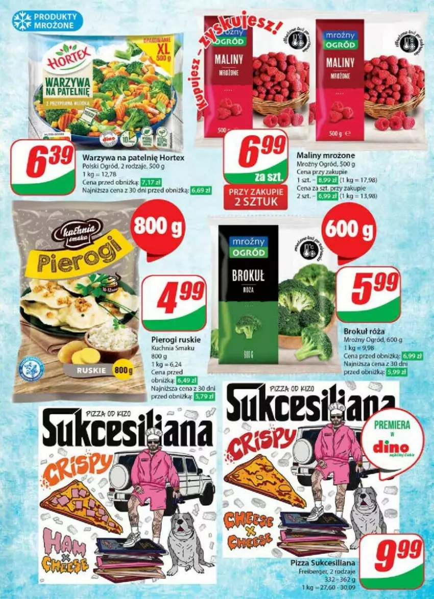 Gazetka promocyjna Dino - ważna 18.09 do 24.09.2024 - strona 20 - produkty: Hortex, Kuchnia, Maliny, Ogród, Pierogi, Pizza, Warzywa