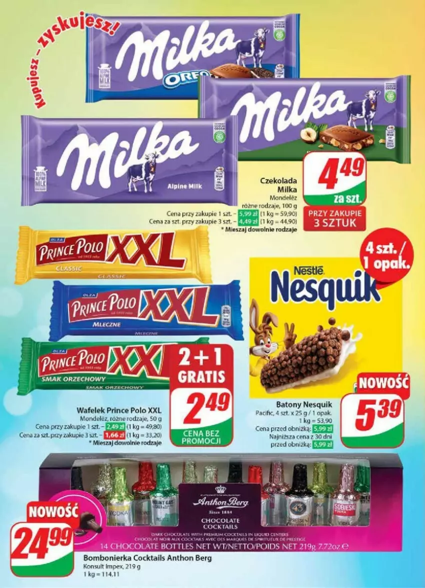 Gazetka promocyjna Dino - ważna 18.09 do 24.09.2024 - strona 34 - produkty: Baton, Czekolada, Nesquik, Prince Polo, Wafelek