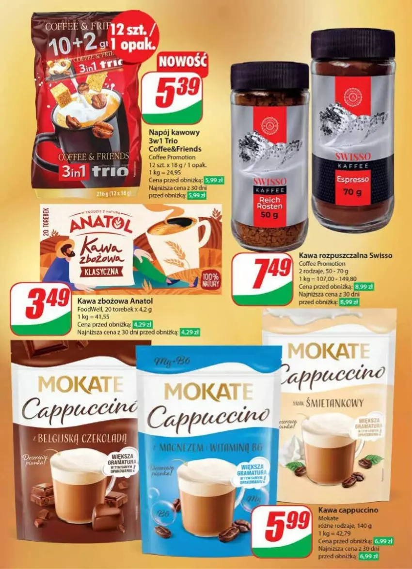 Gazetka promocyjna Dino - ważna 18.09 do 24.09.2024 - strona 4 - produkty: Cappuccino, Gra, Kawa, Kawa rozpuszczalna, Kawa zbożowa, Napój, Rama