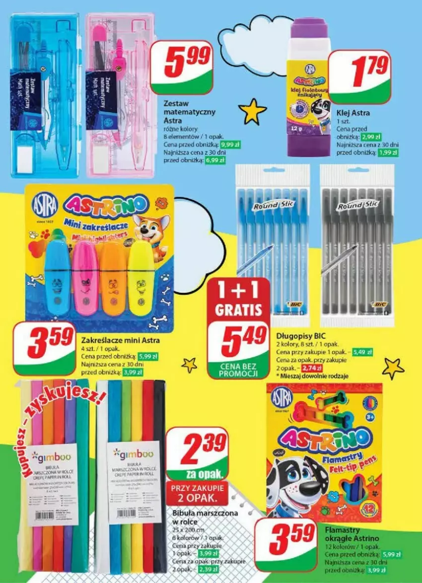 Gazetka promocyjna Dino - ważna 18.09 do 24.09.2024 - strona 49 - produkty: BIC, Długopis, Klej, Mars