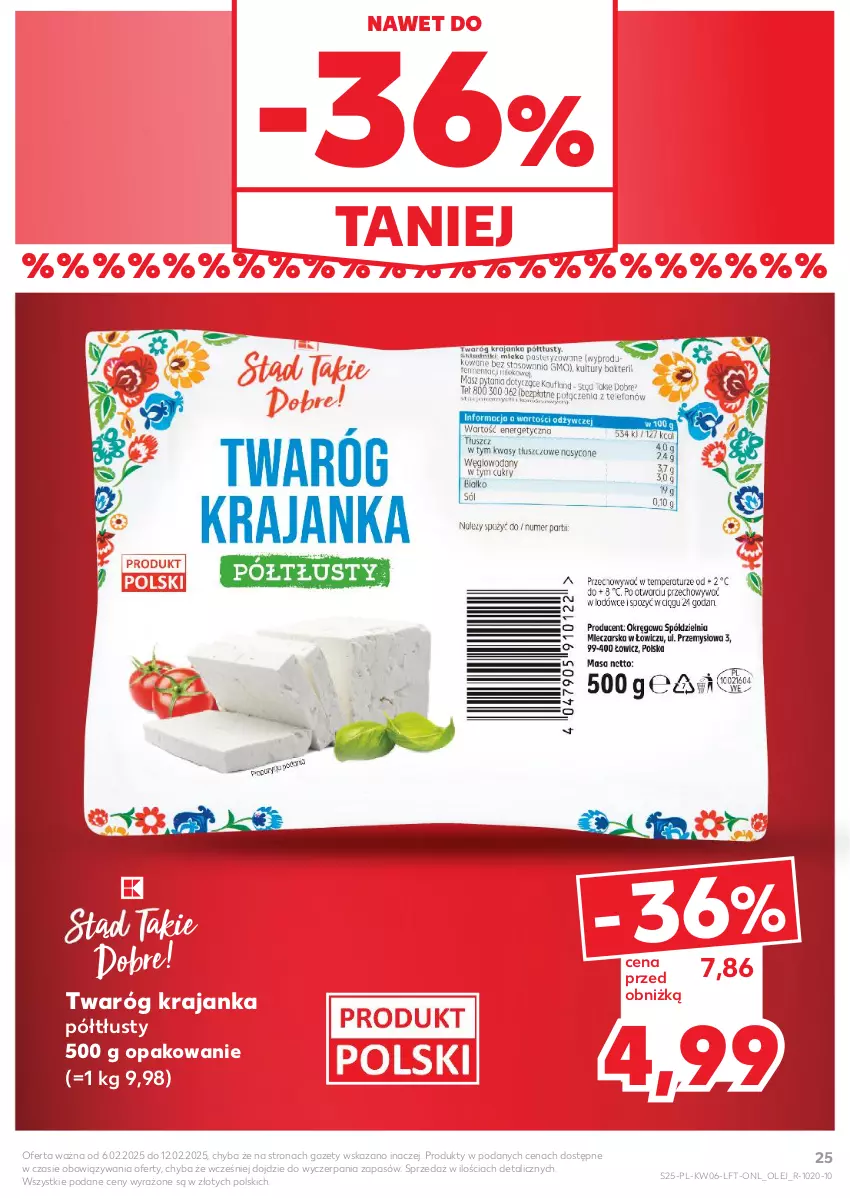 Gazetka promocyjna Kaufland - Gazetka tygodnia - ważna 06.02 do 12.02.2025 - strona 25 - produkty: Olej, Twaróg