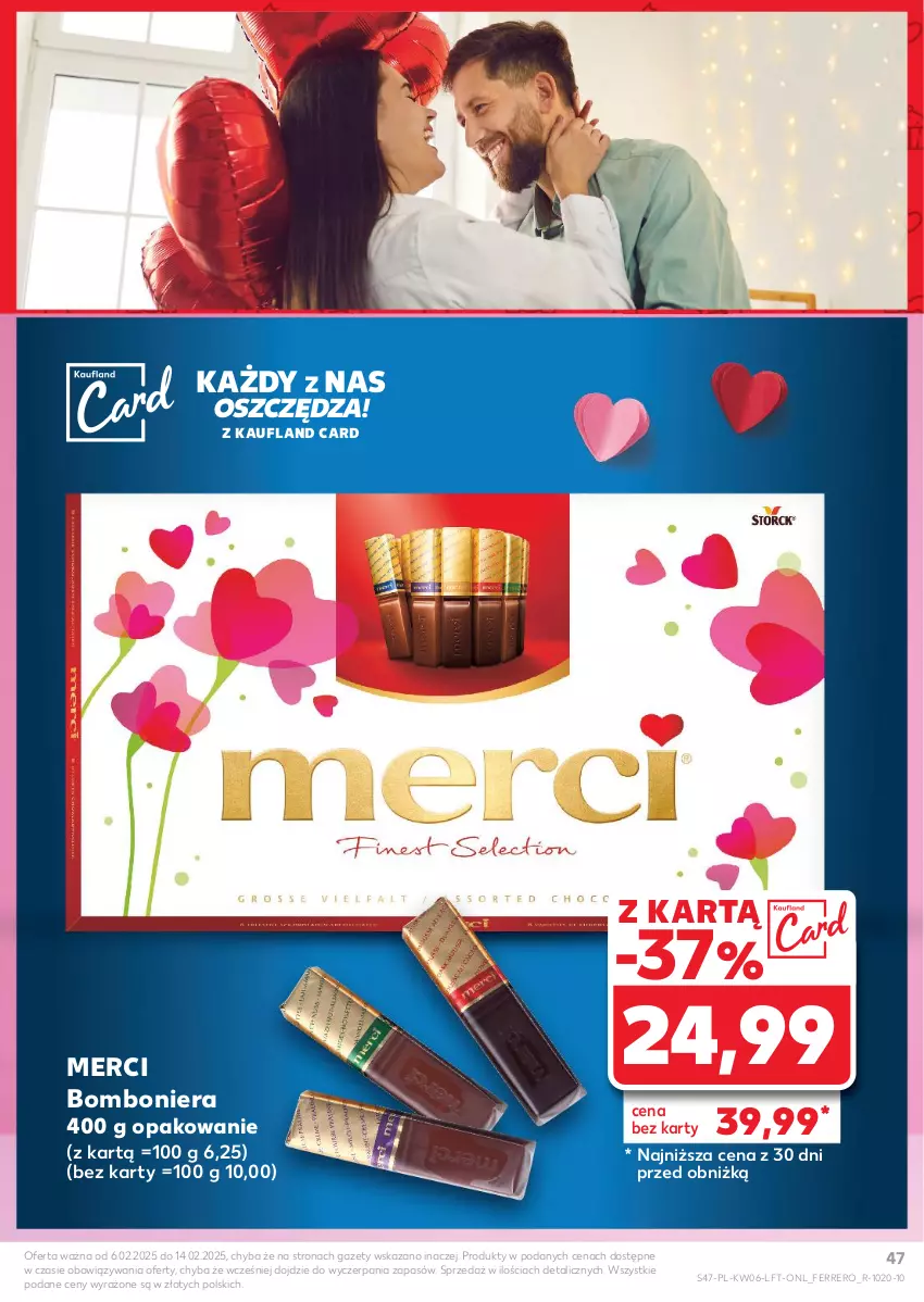 Gazetka promocyjna Kaufland - Gazetka tygodnia - ważna 06.02 do 12.02.2025 - strona 47 - produkty: Bomboniera, Ferrero, Merci