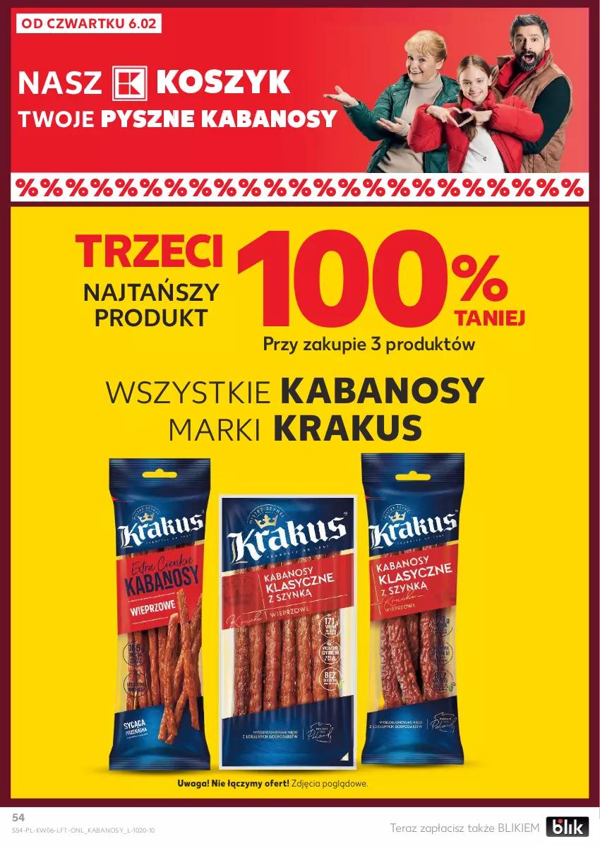 Gazetka promocyjna Kaufland - Gazetka tygodnia - ważna 06.02 do 12.02.2025 - strona 54 - produkty: Kabanos, Kosz, Krakus, Tera, Waga