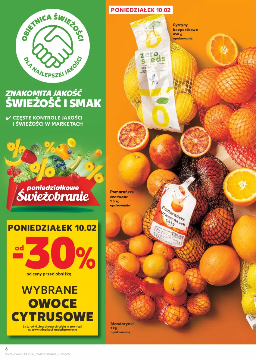 Gazetka promocyjna Kaufland - Gazetka tygodnia - ważna 06.02 do 12.02.2025 - strona 6 - produkty: Cytryny, Mandarynki, Owoce, Pomarańcze