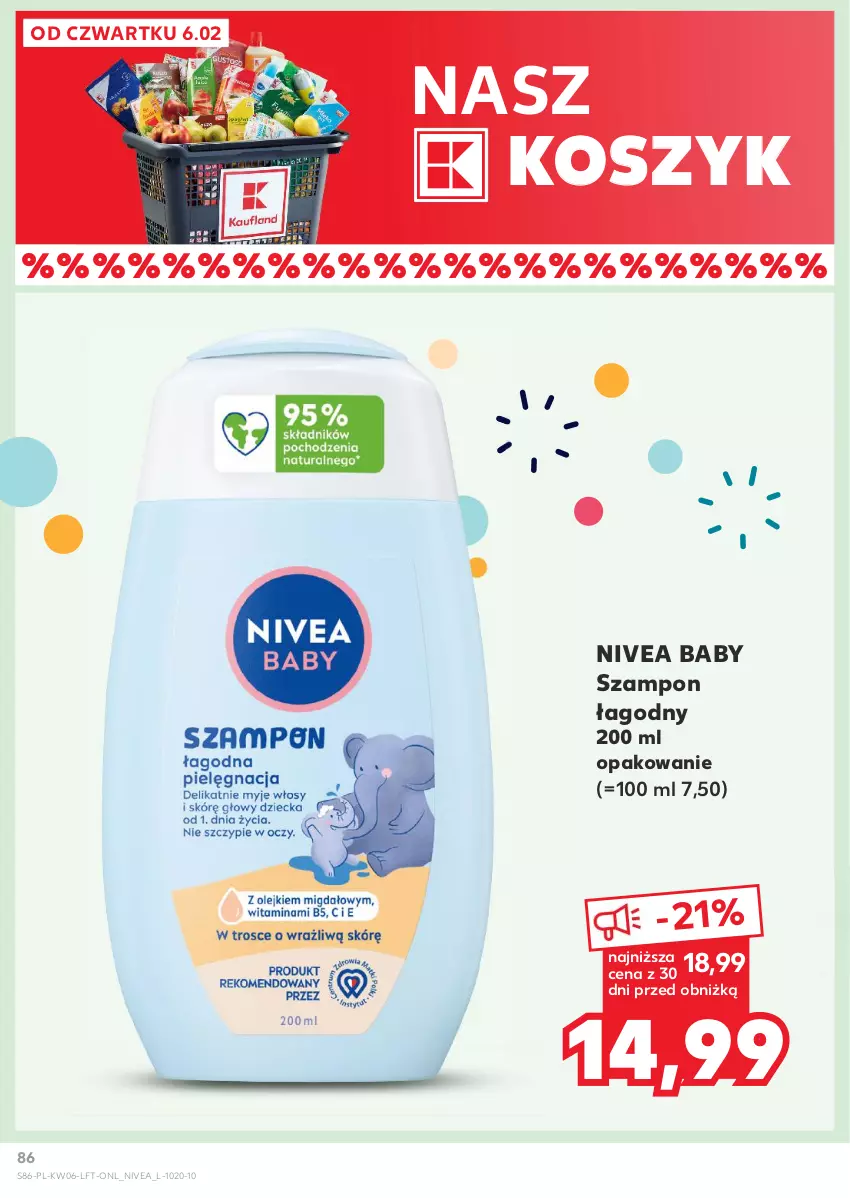 Gazetka promocyjna Kaufland - Gazetka tygodnia - ważna 06.02 do 12.02.2025 - strona 86 - produkty: Kosz, Nivea, Nivea Baby, Szampon