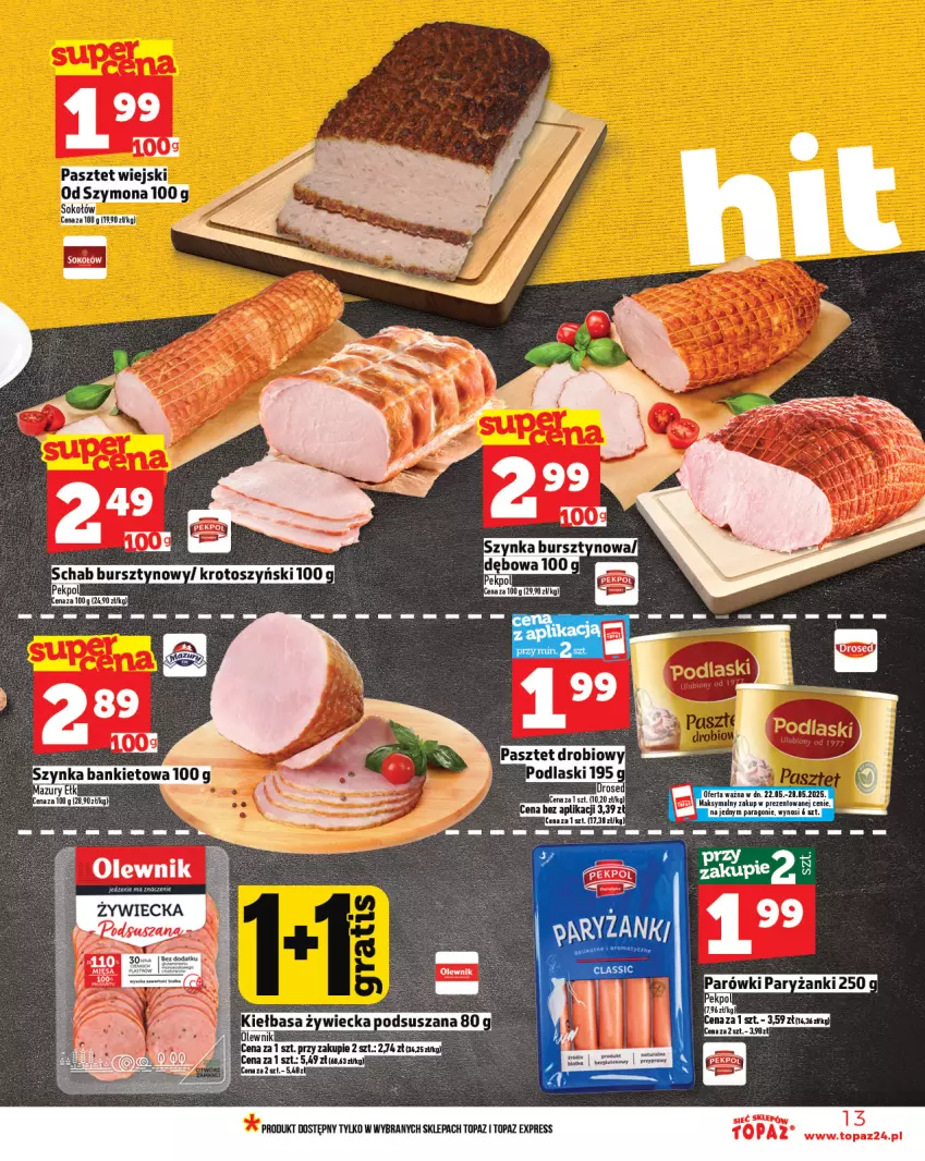 Gazetka promocyjna Topaz - Gazetka - ważna 22.05 do 28.05.2025 - strona 13 - produkty: Top