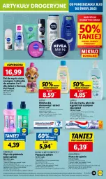 Gazetka promocyjna Lidl - GAZETKA - Gazetka - ważna od 20.03 do 20.03.2024 - strona 63 - produkty: Płyn do kąpieli, Płyn do płukania jamy ustnej, Aquafresh, Pasta do zębów, Płyn do płukania, Szampon, Dzieci, Odżywka, Blend-a-Med, Psi Patrol, Nivea