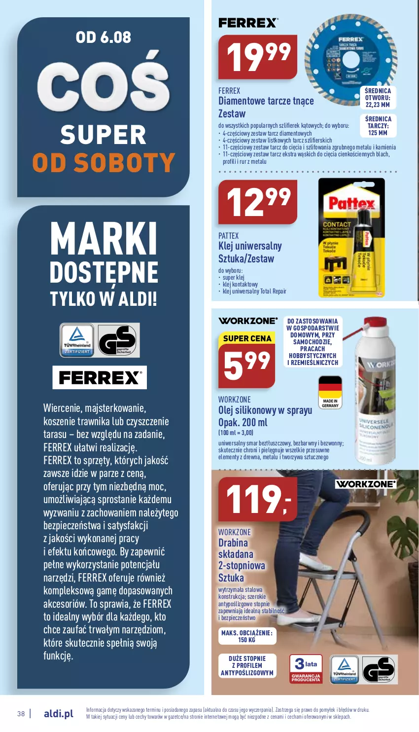 Gazetka promocyjna Aldi - Pełny katalog - ważna 01.08 do 06.08.2022 - strona 38 - produkty: Drabina, Fa, Hobby, Klej, Kosz, Olej, Piec, Top