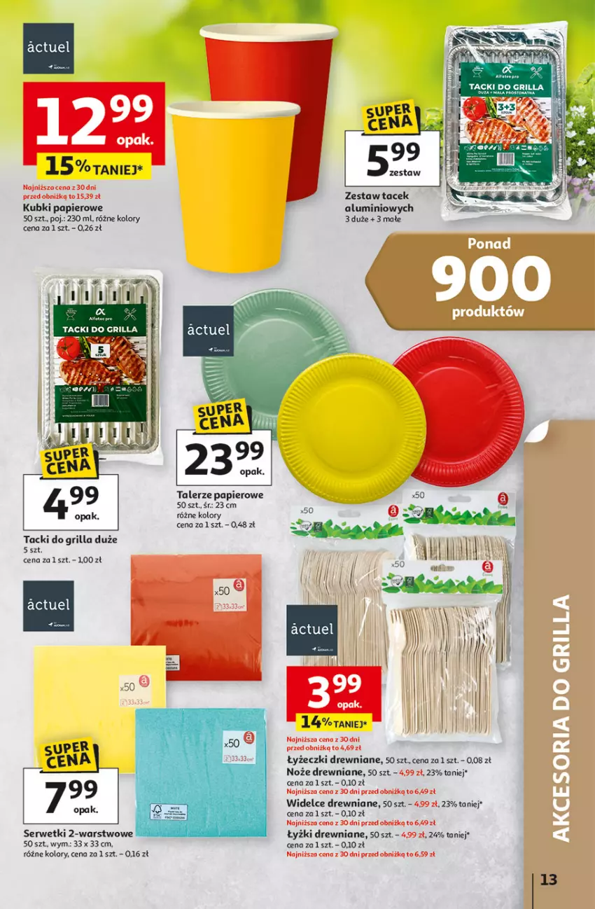Gazetka promocyjna Auchan - 30 Lat Hipermarket - ważna 23.04 do 28.04.2026 - strona 13 - produkty: Grill, Noż, Papier, Ser, Serwetki, Talerz
