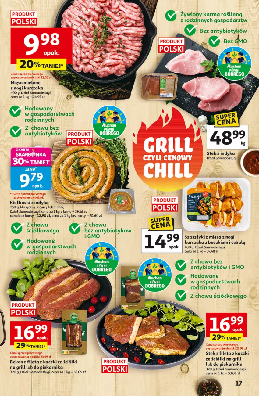 Gazetka promocyjna Auchan - 30 Lat Hipermarket - ważna 23.04 do 28.04.2026 - strona 17 - produkty: Beko, Grill, Kurczak, Mięso, Mięso mielone, Piekarnik, Stek, Tran