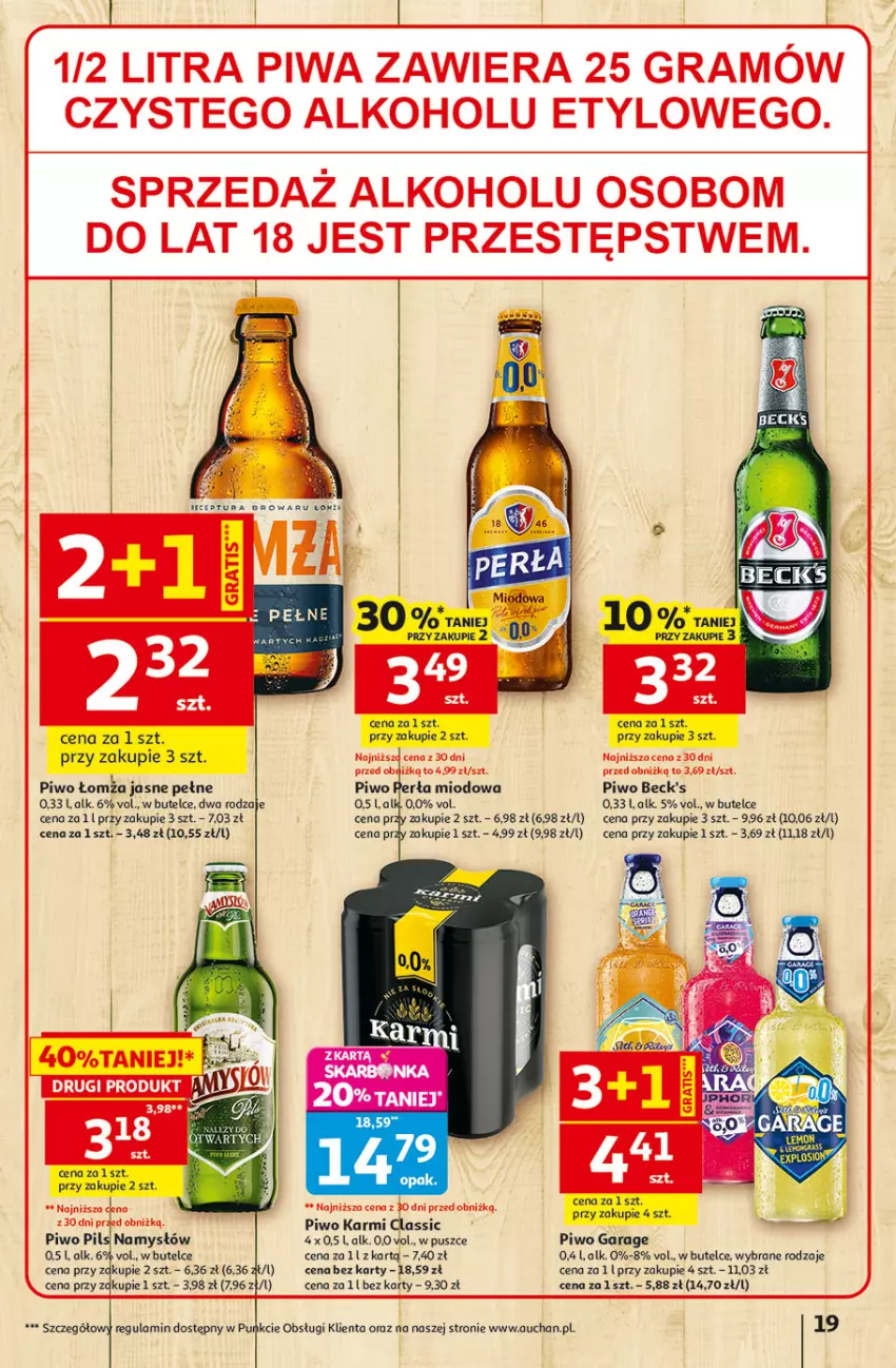 Gazetka promocyjna Auchan - 30 Lat Hipermarket - ważna 23.04 do 28.04.2026 - strona 19 - produkty: Gra, Karmi, Namysłów, Piwa, Piwo