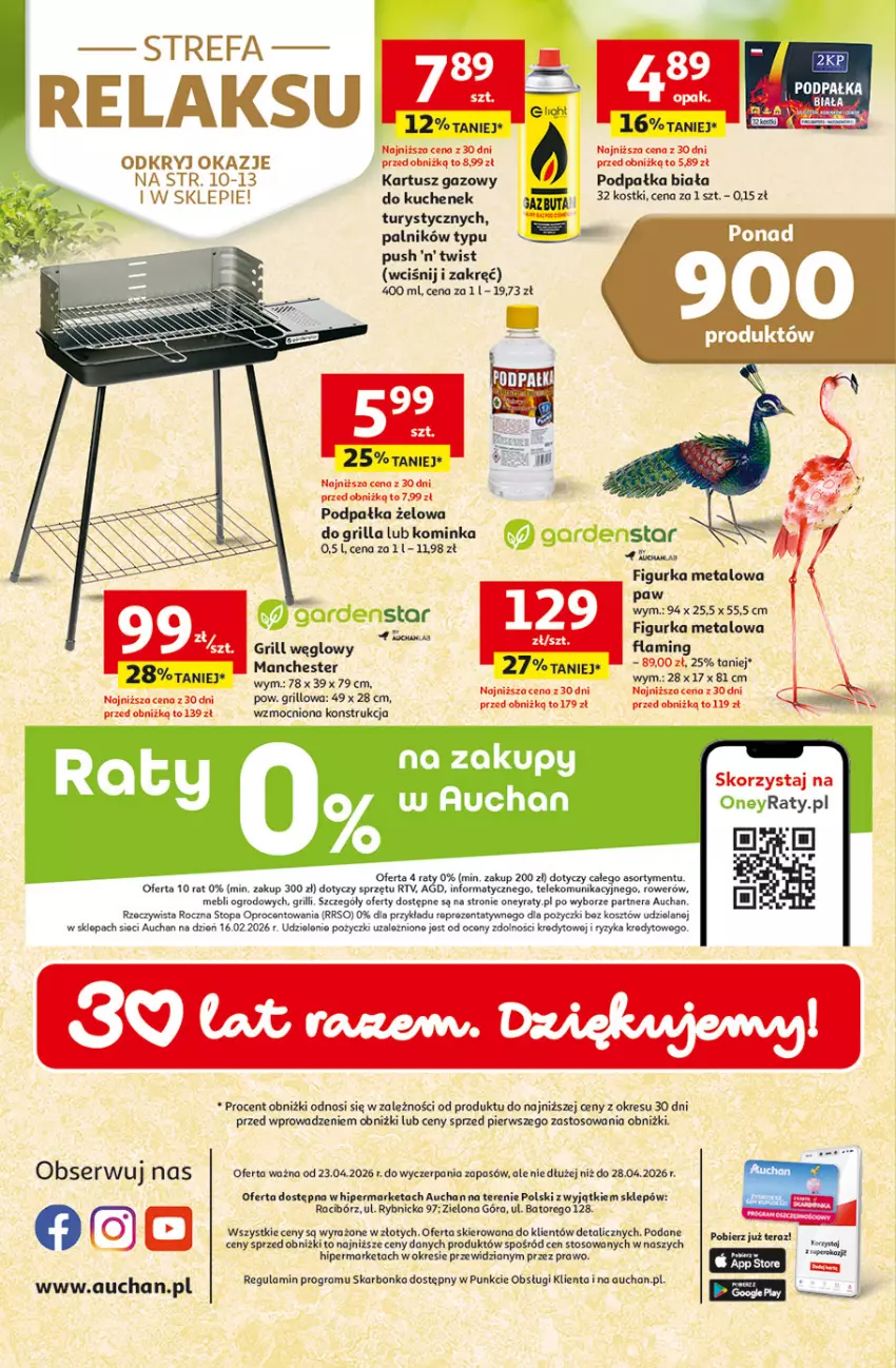 Gazetka promocyjna Auchan - 30 Lat Hipermarket - ważna 23.04 do 28.04.2026 - strona 53 - produkty: Fa, Gra, Grill, Inka, Kosz, Rower, Top, Tusz
