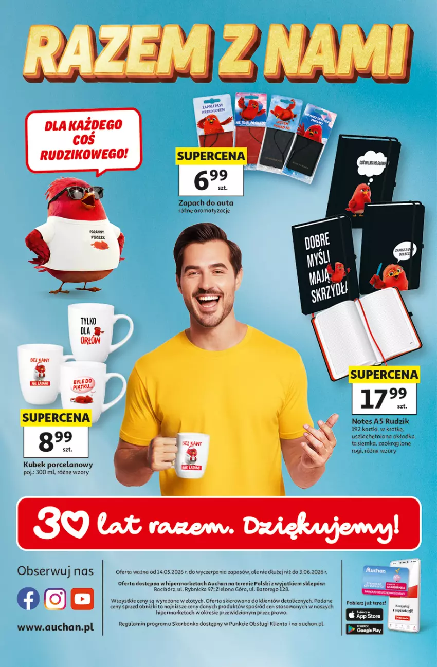 Gazetka promocyjna Auchan - Świętujcie Razem z Nami 30 Lat - ważna 14.05 do 03.06.2026 - strona 3 - produkty: Gra, Kubek, Por, Ser, Tera