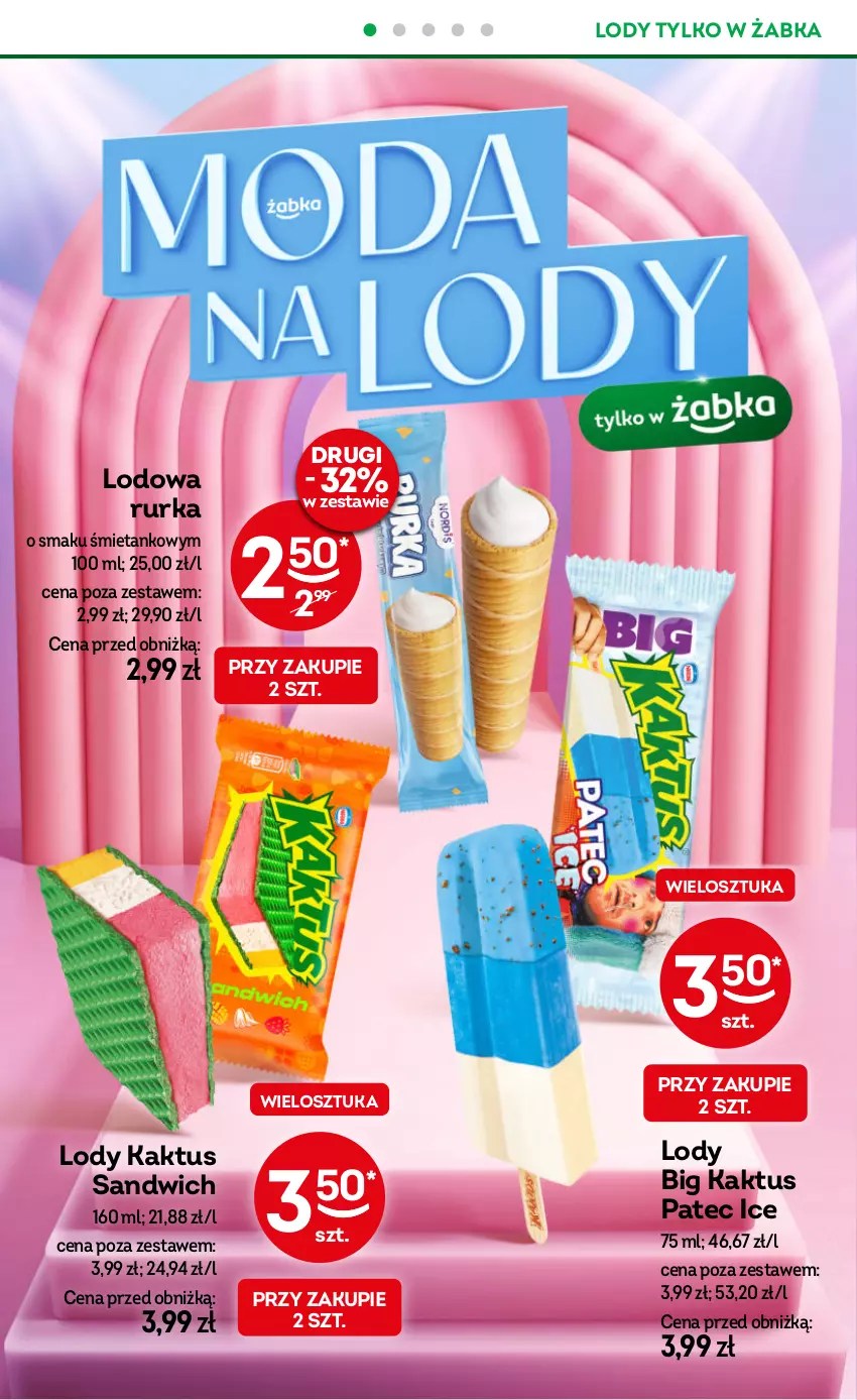Gazetka promocyjna Żabka - ważna 04.06 do 17.06.2025 - strona 10 - produkty: Kaktus, Lody