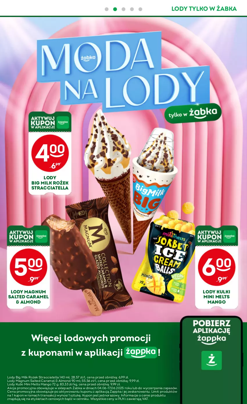 Gazetka promocyjna Żabka - ważna 04.06 do 17.06.2025 - strona 11 - produkty: Big Milk, Lody, Mango, Rama, Tran