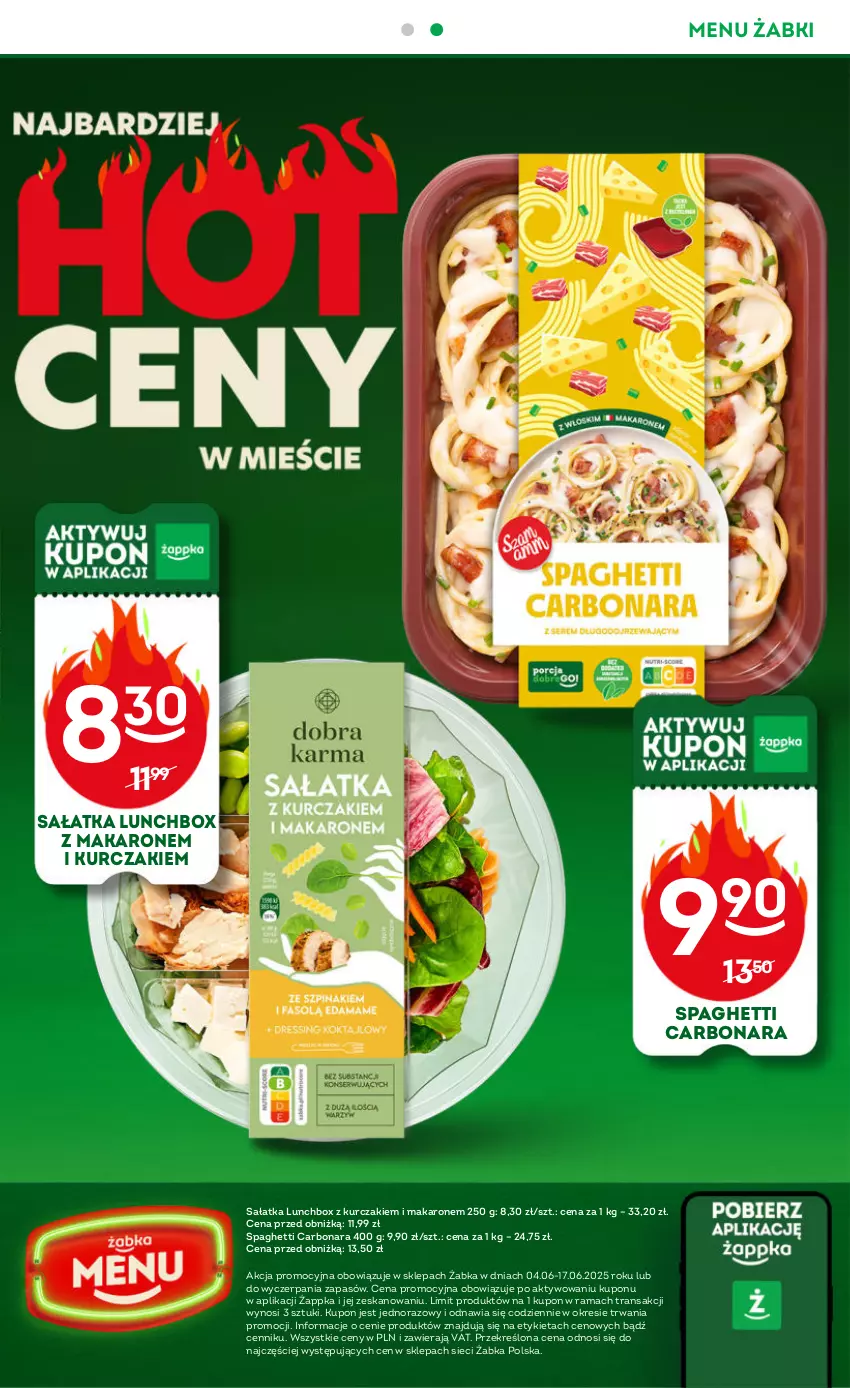 Gazetka promocyjna Żabka - ważna 04.06 do 17.06.2025 - strona 17 - produkty: Kurczak, Makaron, Rama, Sałat, Sałatka, Spaghetti, Tran