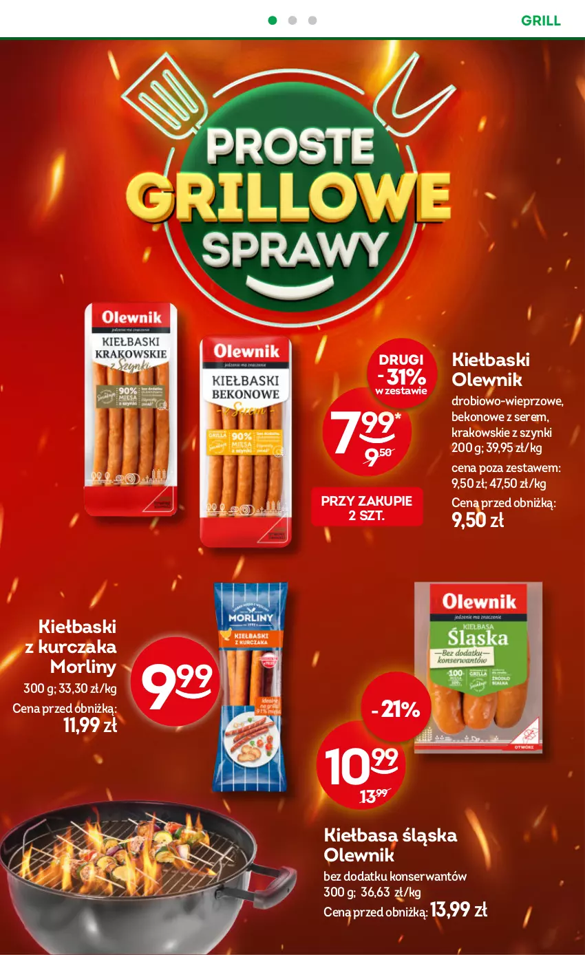 Gazetka promocyjna Żabka - ważna 04.06 do 17.06.2025 - strona 18 - produkty: Beko, Grill, Kiełbasa, Kiełbasa śląska, Kurczak, Morliny, Olewnik, Ser