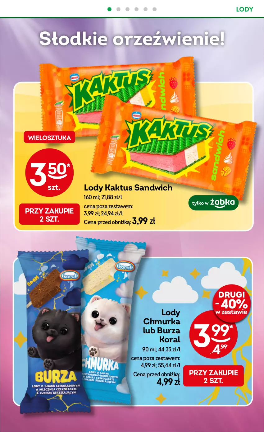 Gazetka promocyjna Żabka - ważna 04.06 do 17.06.2025 - strona 34 - produkty: Kaktus, Lody
