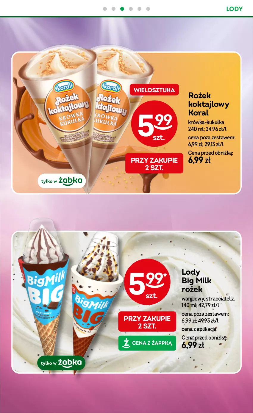 Gazetka promocyjna Żabka - ważna 04.06 do 17.06.2025 - strona 36 - produkty: Big Milk, Lody