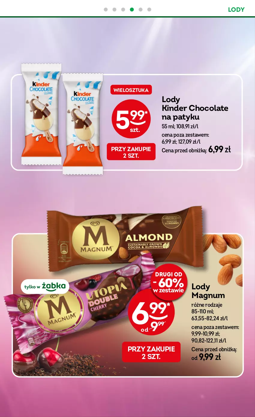 Gazetka promocyjna Żabka - ważna 04.06 do 17.06.2025 - strona 37 - produkty: Kinder, Lody