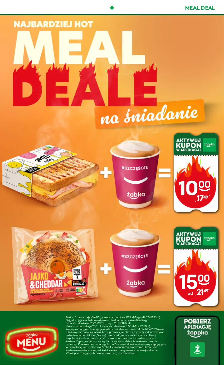 Gazetka promocyjna Żabka - ważna 04.06 do 17.06.2025 - strona 4 - produkty: Beko, Cheddar, Kawa, Ser, Tran