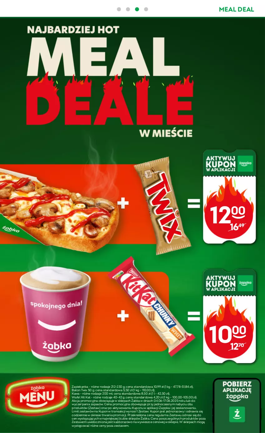 Gazetka promocyjna Żabka - ważna 04.06 do 17.06.2025 - strona 62 - produkty: Baton, Kawa, Kit Kat, Tran, Twix, Zapiekanka