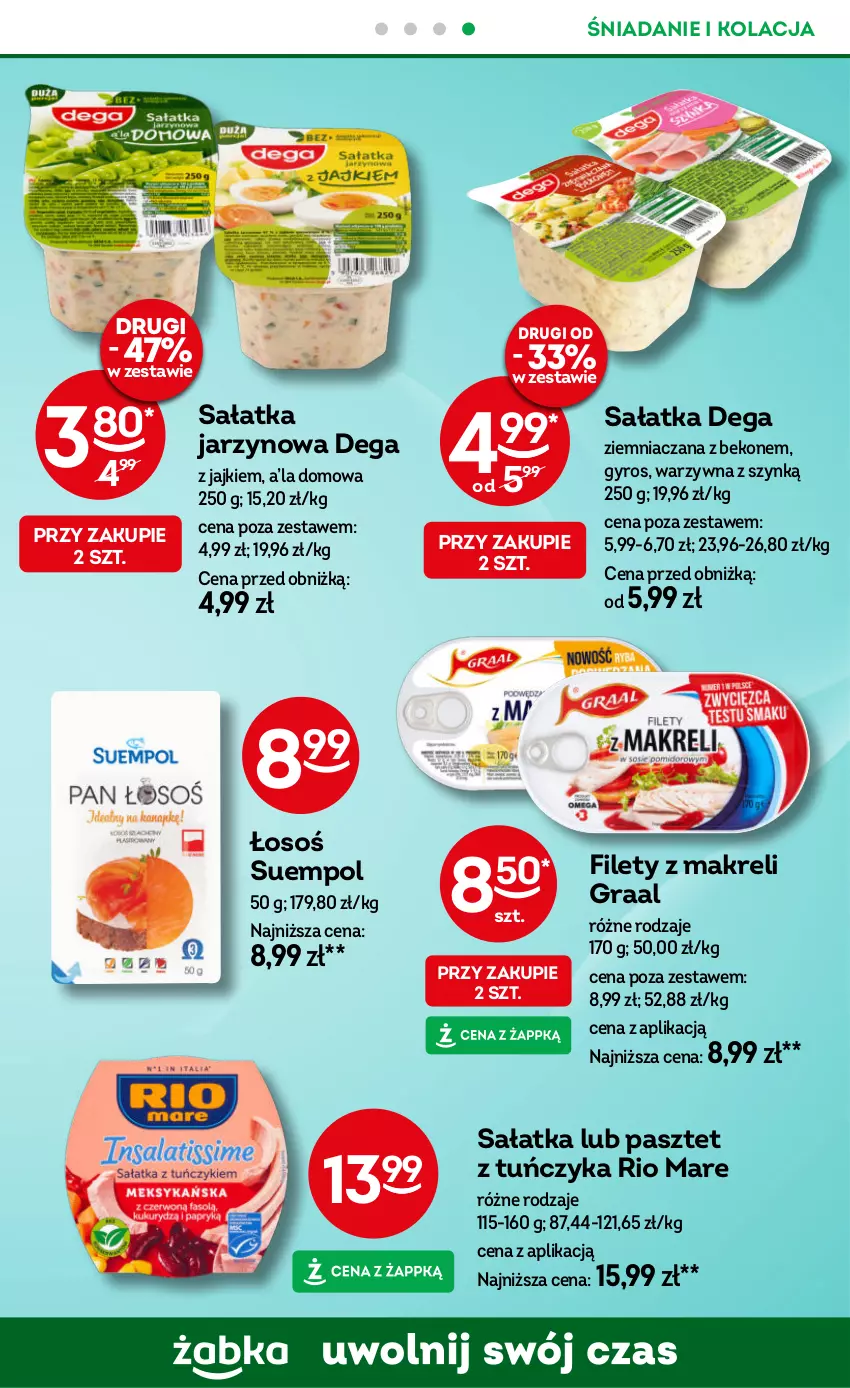 Gazetka promocyjna Żabka - ważna 04.06 do 17.06.2025 - strona 73 - produkty: Beko, Dega, Gra, Graal, Gyros, Pasztet, Rio Mare, Sałat, Sałatka, Suempol, Tuńczyk