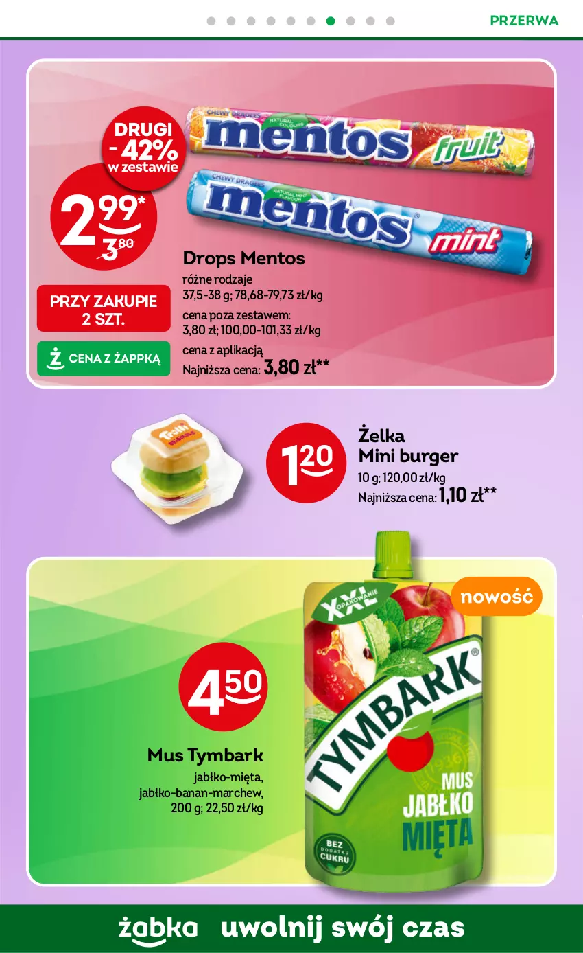 Gazetka promocyjna Żabka - ważna 04.06 do 17.06.2025 - strona 82 - produkty: Burger, Mentos, Mięta, Mus, Tymbark