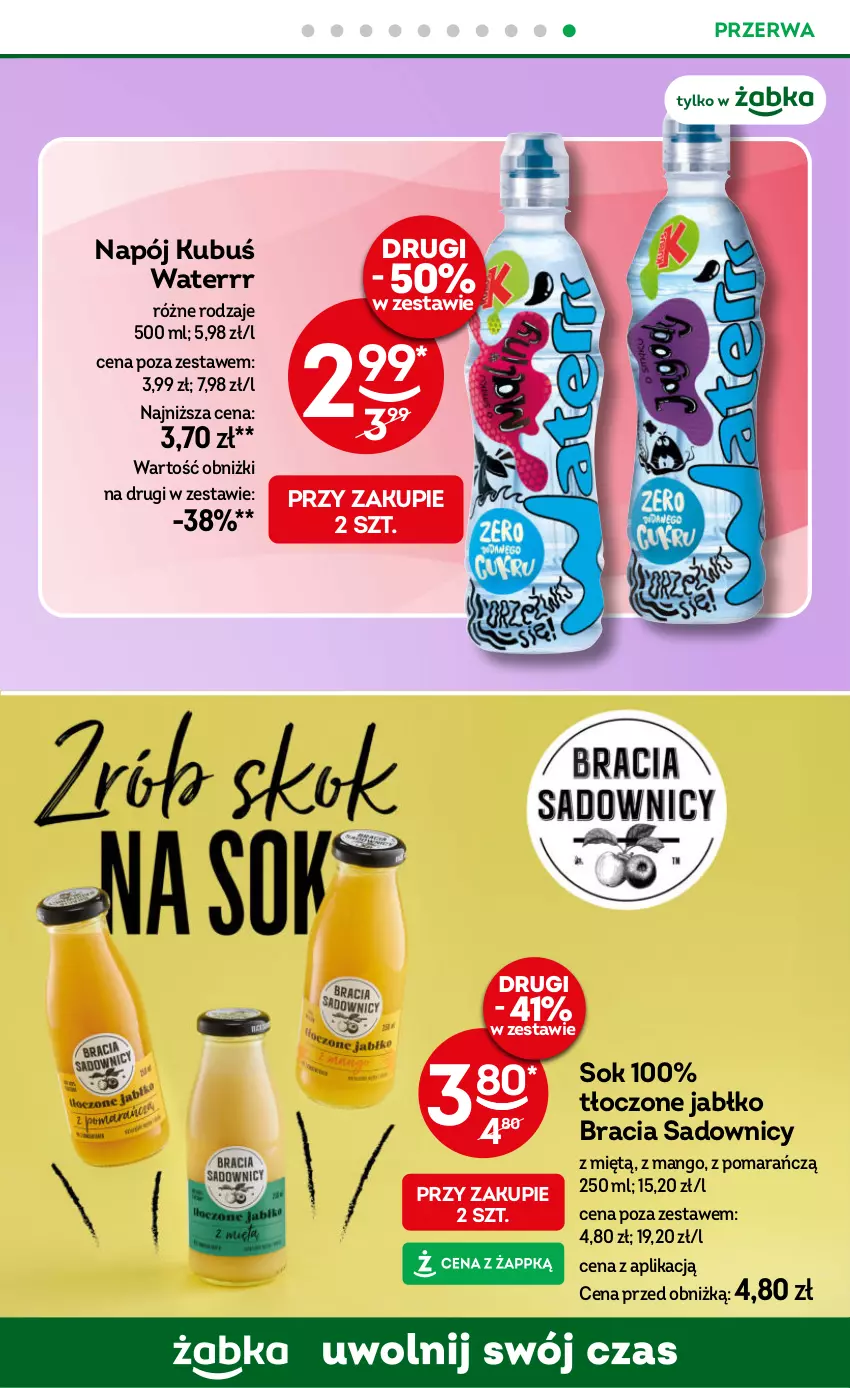 Gazetka promocyjna Żabka - ważna 04.06 do 17.06.2025 - strona 85 - produkty: Kubuś, Kubuś Waterrr, Mango, Napój, Sok