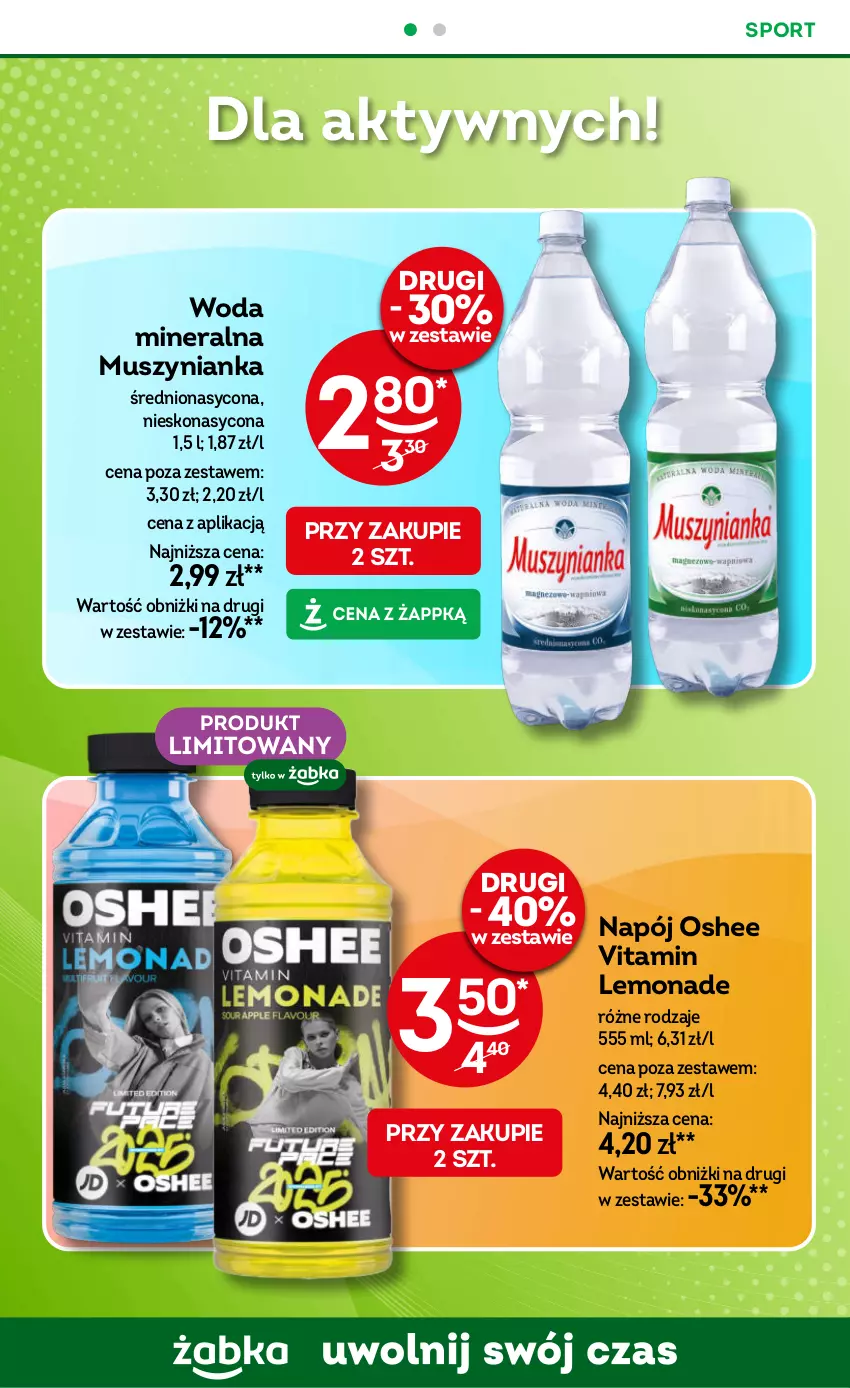 Gazetka promocyjna Żabka - ważna 04.06 do 17.06.2025 - strona 88 - produkty: Mus, Muszynianka, Napój, Oshee, Por, Sport, Woda, Woda mineralna