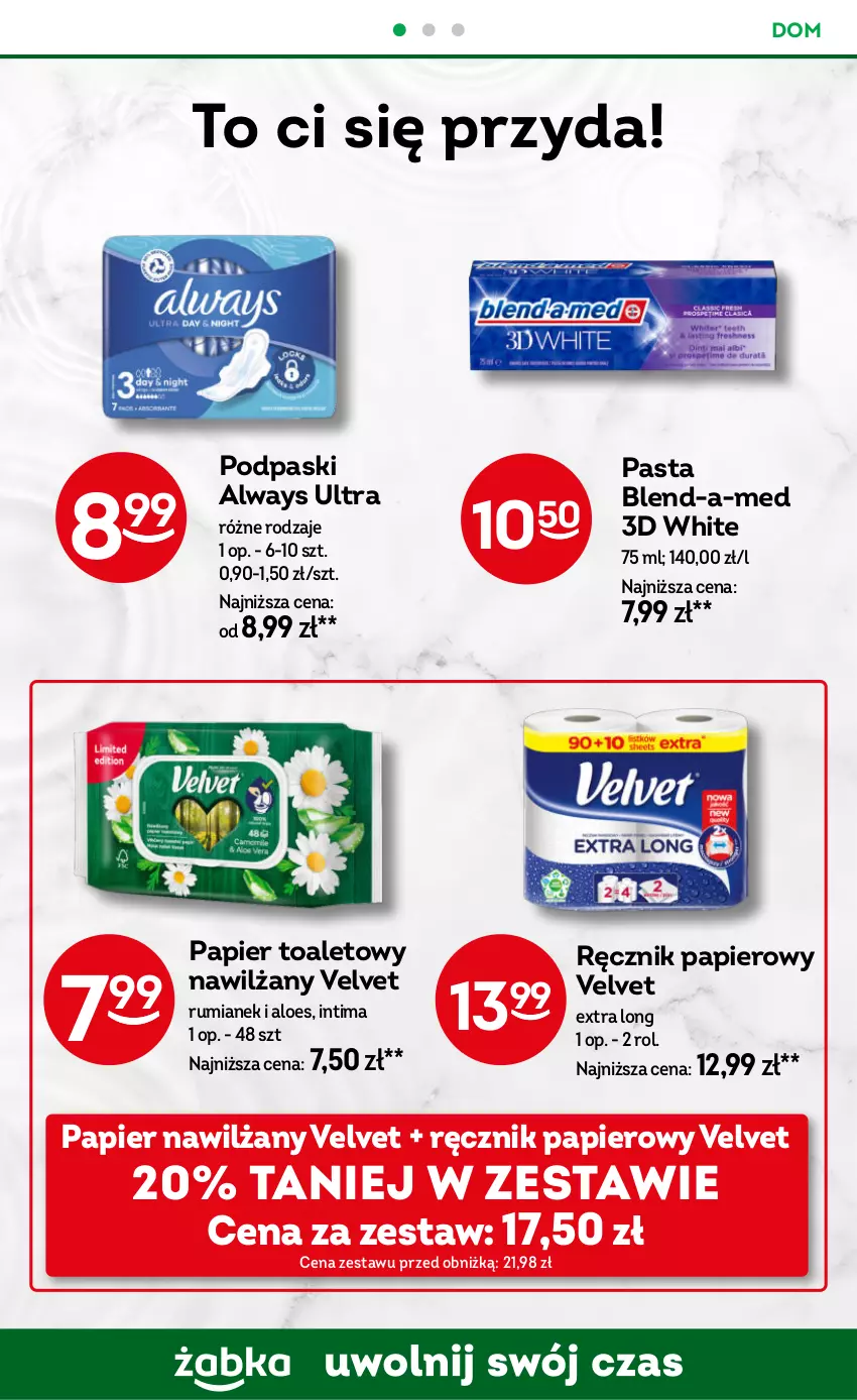 Gazetka promocyjna Żabka - ważna 04.06 do 17.06.2025 - strona 92 - produkty: Always, Always Ultra, Blend-a-Med, Papier, Papier toaletowy, Podpaski, Ręcznik, Rum, Velvet