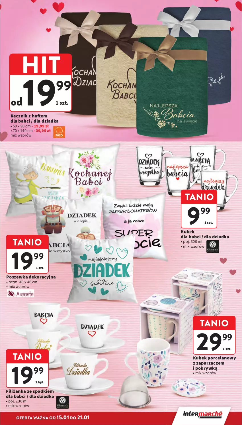 Gazetka promocyjna Intermarche - Gazetka promocyjna - ważna 15.01 do 21.01.2026 - strona 11 - produkty: Filiżanka, Kubek, Por, Poszewka, Ręcznik, Zaparzacz