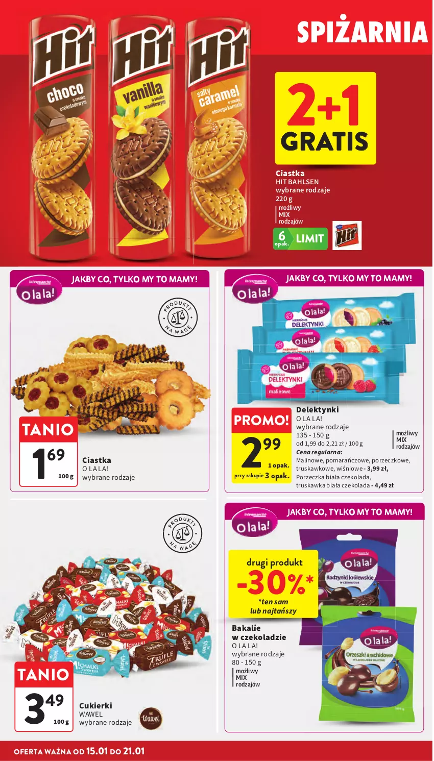Gazetka promocyjna Intermarche - Gazetka promocyjna - ważna 15.01 do 21.01.2026 - strona 34 - produkty: Ciastka, Cukier, Cukierki, Czekolada, Gra, Por, Wawel