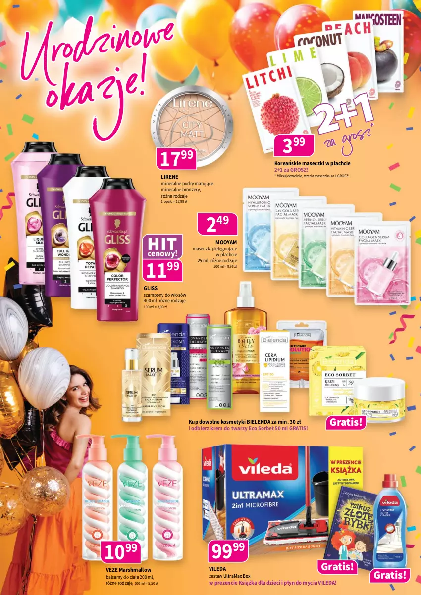 Gazetka promocyjna Drogerie Polskie - Gazetka - ważna 06.06 do 30.06.2025 - strona 2 - produkty: Bielenda, Bronzer, Dzieci, Gra, Krem do twarzy, Książka, Lirene, Mars, Płyn do mycia, Rama, Szampon, Vileda