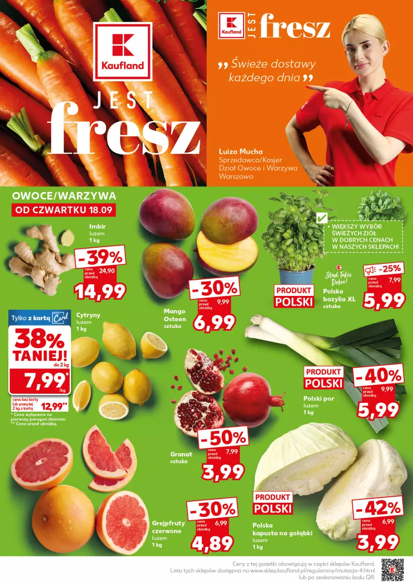 Gazetka promocyjna Kaufland - Mocny Start - ważna 22.09 do 24.09.2025 - strona 10 - produkty: Gra, Granat, Grejpfrut, LG, Owoce, Por, Warzywa