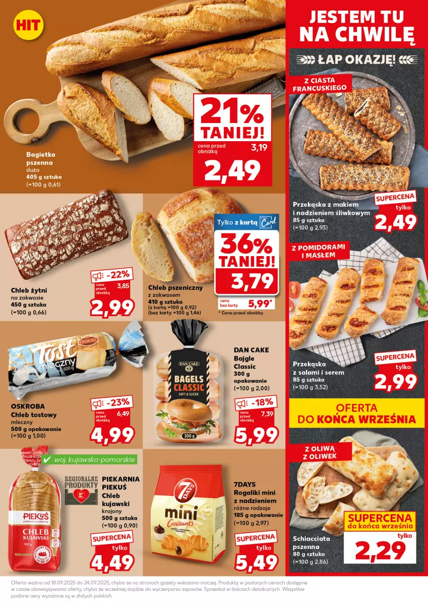 Gazetka promocyjna Kaufland - Mocny Start - ważna 22.09 do 24.09.2025 - strona 13 - produkty: Bajgle, Chia, Chleb, Chleb tostowy, Dan Cake, Kujawski, Rogal