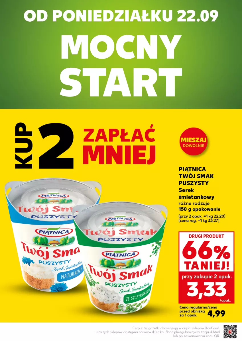 Gazetka promocyjna Kaufland - Mocny Start - ważna 22.09 do 24.09.2025 - strona 2 - produkty: Piątnica, Ser, Serek, Twój Smak