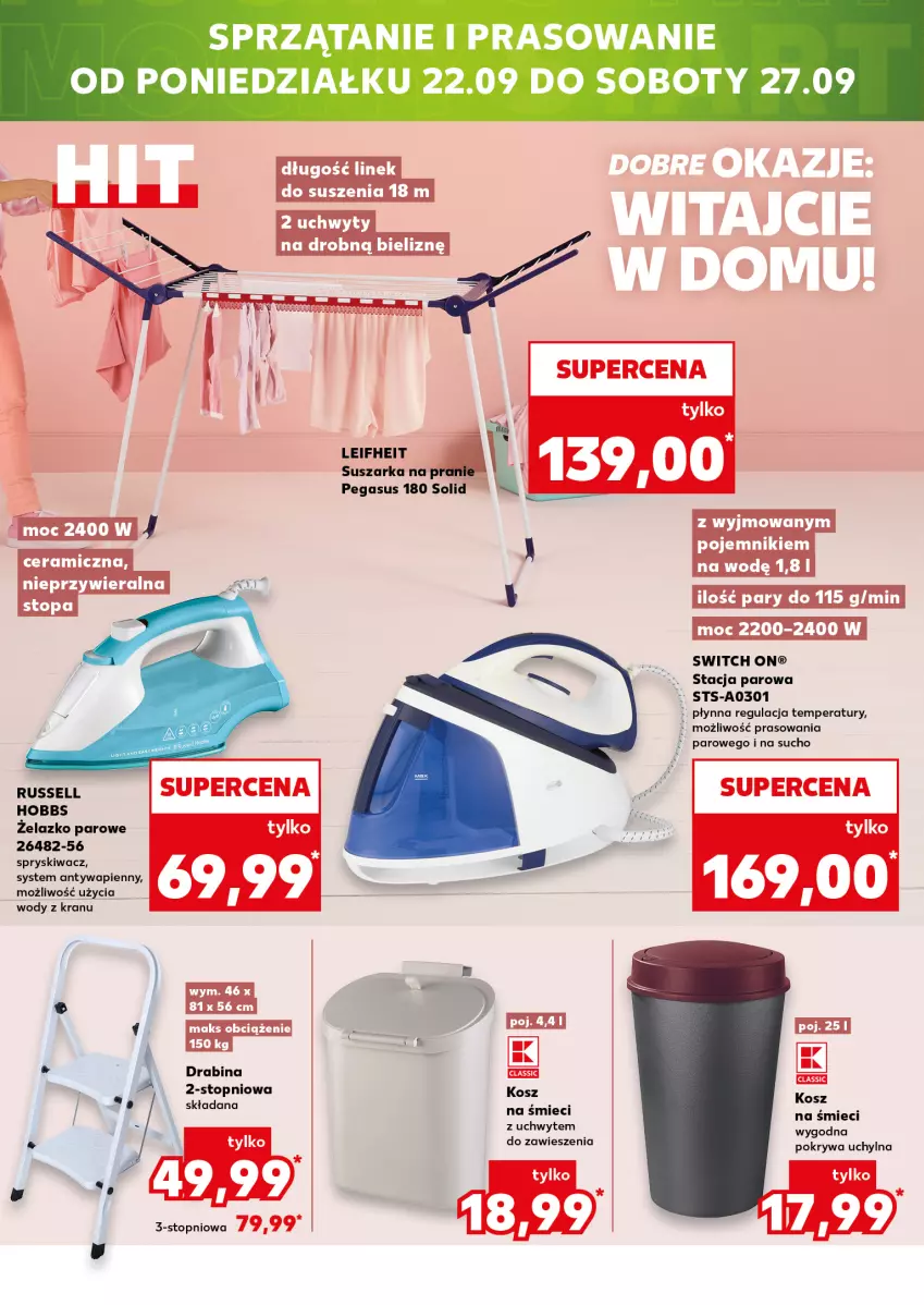 Gazetka promocyjna Kaufland - Mocny Start - ważna 22.09 do 24.09.2025 - strona 20 - produkty: Asus, Drabina, Pojemnik, Pokrywa, Sprzątanie, Suszarka, Top, Uchwyty