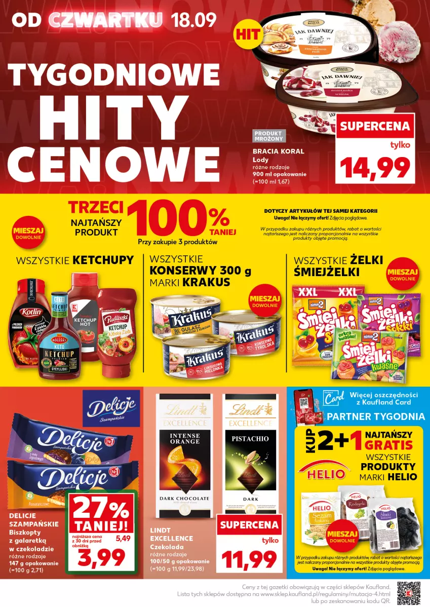 Gazetka promocyjna Kaufland - Mocny Start - ważna 22.09 do 24.09.2025 - strona 8 - produkty: Fa, Helio, Ketchup, Krakus, Por, Ser, Waga