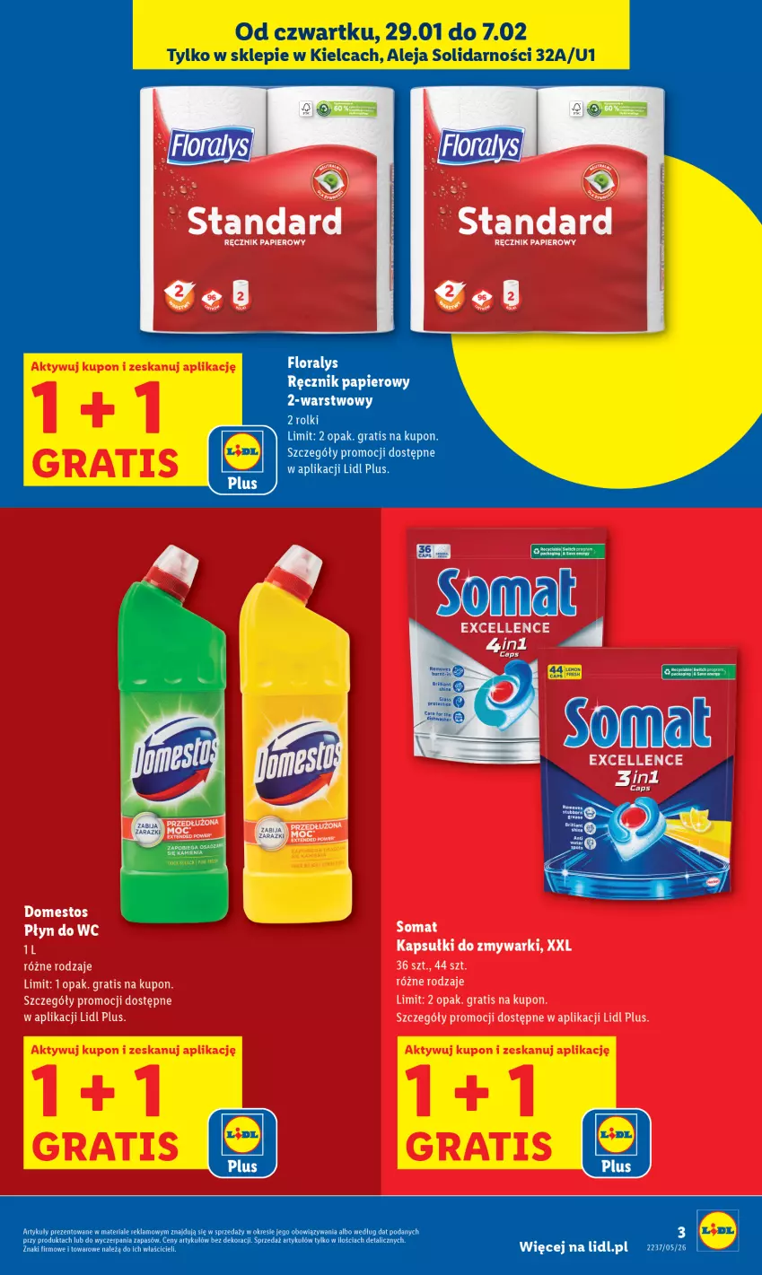 Gazetka promocyjna Lidl - Lidl w Kielcach - ważna 29.01 do 07.02.2026 - strona 3 - produkty: Flora, Gra, LG, Papier, Ręcznik