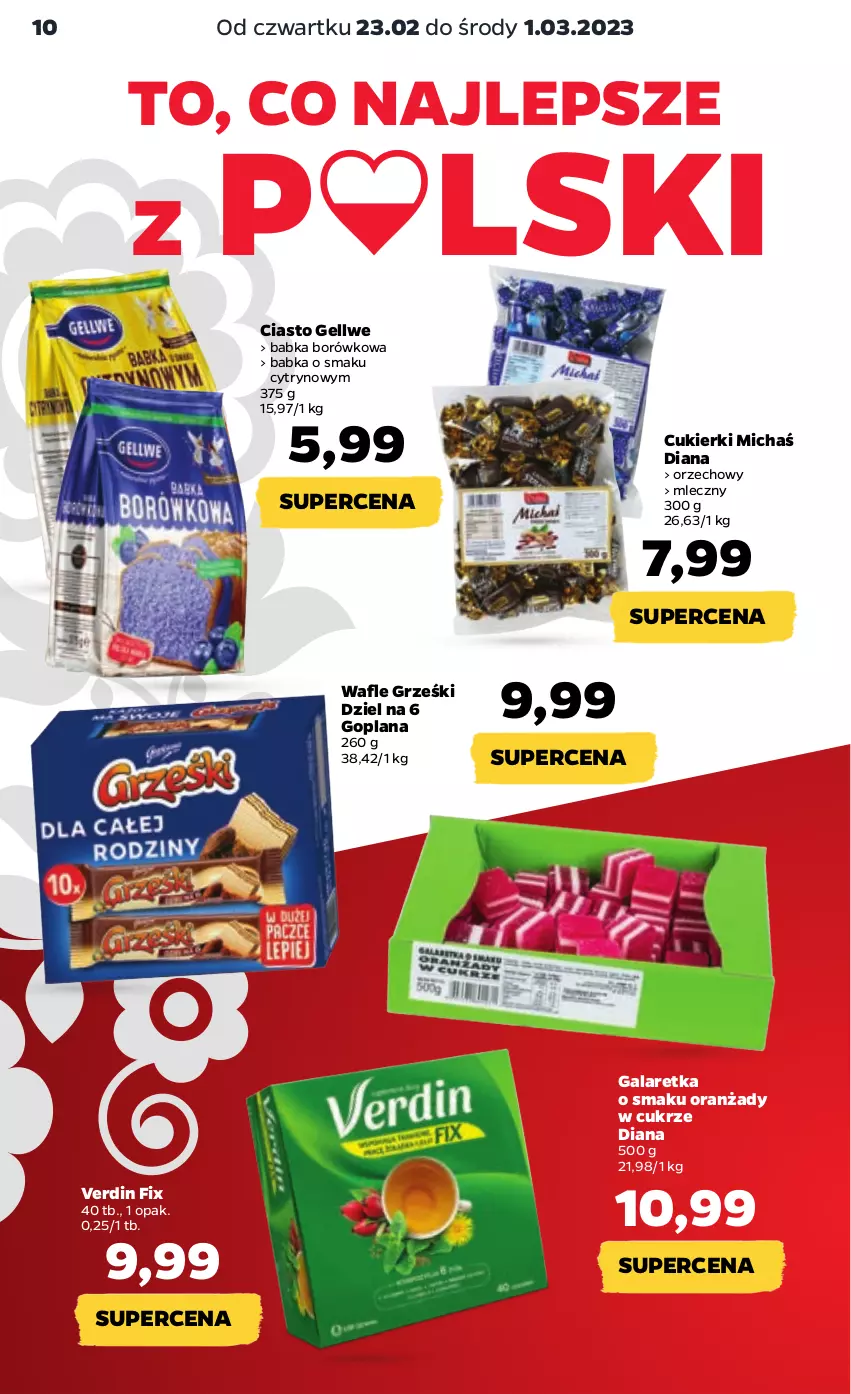 Gazetka promocyjna Netto - Artykuły spożywcze - ważna 23.02 do 01.03.2023 - strona 10 - produkty: Babka, Cukier, Cukierki, Gala, Galaretka, Goplana, Grześki, LANA, Wafle