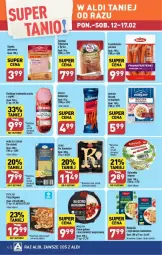 Gazetka promocyjna Aldi - Gazetka - ważna od 17.02 do 17.02.2024 - strona 4 - produkty: Naleśniki, Krakus, Ser, Kiełbasa krakowska, Pizza, Morliny, Boczek, Frankfurterki, Kabanos, Kiełbasa, Danie gotowe