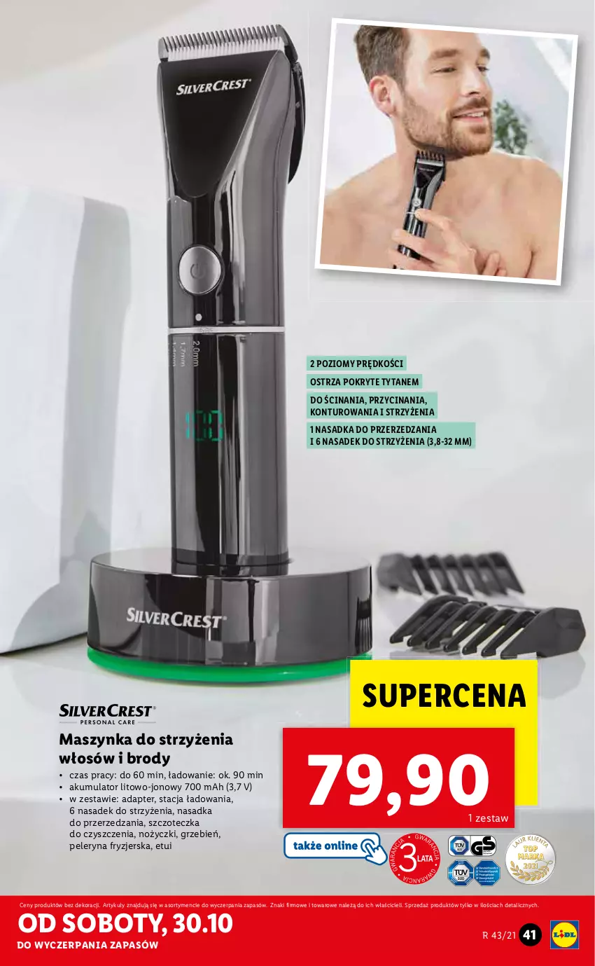 Gazetka promocyjna Lidl - GAZETKA - ważna 25.10 do 31.10.2021 - strona 41 - produkty: Akumulator, Maszynka, Noż, Nożyczki, Szczoteczka, Szynka, Tytan