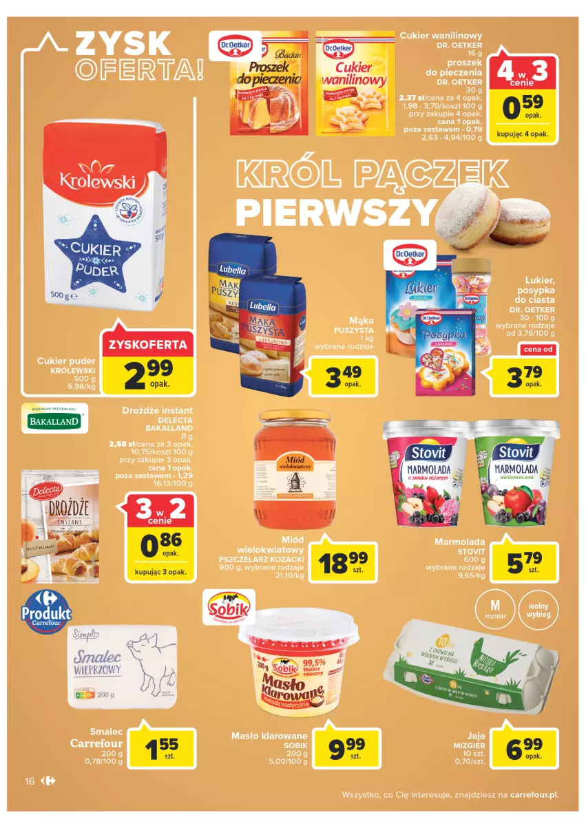 Gazetka promocyjna Carrefour - Gazetka Carrefour - ważna 08.02 do 28.02.2022 - strona 16 - produkty: Bakalland, Cukier, Marmolada, Mola, Róża